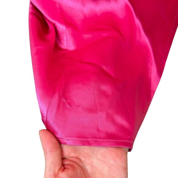 Sau Lee NWT Priyanka Hot Pink Satin Strapless Formal Maxi Gown Prom Dress - Picture 9 of 11